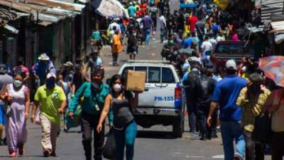 Imagen de referencia de circulación de hondureños.