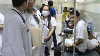 Foto referencial de las atenciones en el hospital Mario Rivas de San Pedro Sula.
