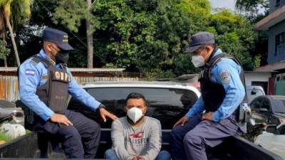 Jairo Lenin Medina Bonilla fue capturado en horas de la mañana de ayer por agentes de la Policía en la aldea Agua Blanca Sur.