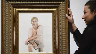 El retrato de Donald Trump desnudo ha causado gran polémica.
