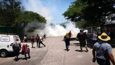 A esta hora continúa la manifestación en el bulevar Fuerzas Armadas.