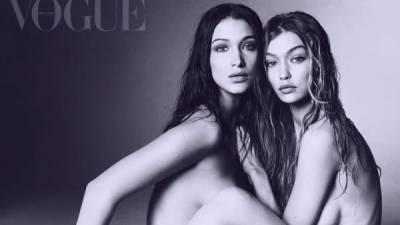 Bella y Gigi Hadid posaron para la revista Vogue.// Foto British Vogue.