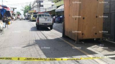 El hecho ocurrió en el barrio Medina de San Pedro Sula, una zona muy transitada.