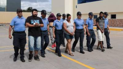 Los detenidos fueron presentados por la Policía.