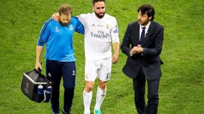 Carvajal salió lesionado a los 51 minutos del segundo tiempo.