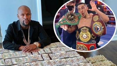 Floyd Mayweather sacó provechó de su apuesta para Teófimo López ganando unos cuántos miles de dólares.