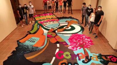Comayagua sigue destacando con sus tradicionales alfombras de aserrín demostrativas en museos, casas culturales y hoteles.