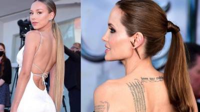 Ester Exposito y Angelina Jolie, dos versiones de coletas bajas