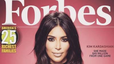 Kim Kardashian en la revista Forbes.