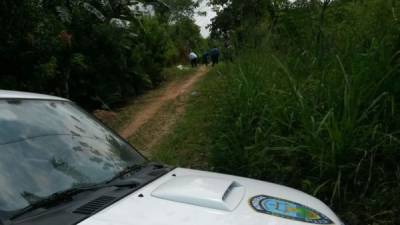 Escena del crimen en la ciudad de La Ceiba, Atlántida.