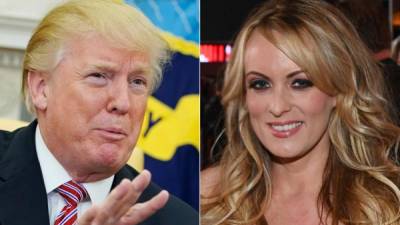 El presidente de EEUU, Donald Trump y la actriz porno Stormy Daniels. AFP/Archivo