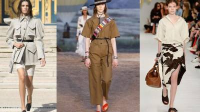 Nina Ricci, Dior y Armani proponen shorts, faldas y enterizos.