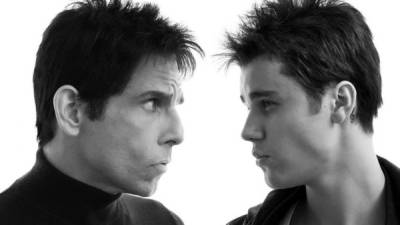 'Zoolander' fue la única palabra que colocó Justin Bieber con esta fotografía.