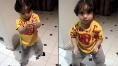 Joshua Romero fue filmando bailando punta cuando tenía un año y medio.