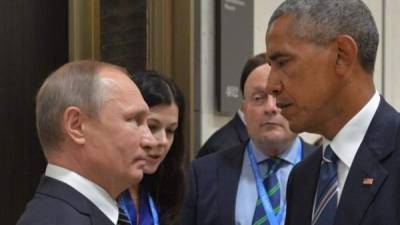 El presidente ruso Vladimir Putin y su homólogo estadounidense Barack Obama.