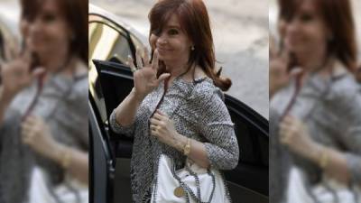 Cristina Fernández ayer en Buenos Aires.