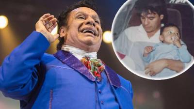 Juan Gabriel con su primer hijo.