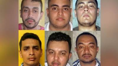 La Policía capturó a estas seis personas en el interior de un hospital de San Pedro Sula.