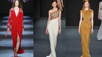 Badgley Mischka y sus majestuosos vestidos columna.