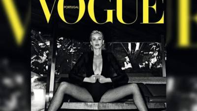 Sharon Stone fue portada de la edición portuguesa de Vogue.