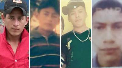 Los fallecidos son José Alejandro López de 21 años, su hermano José Medardo López Chavez de 15 años, Abelardo Gómez López de 17 años y Denis Leonel Martínez Sánchez de 19 años.