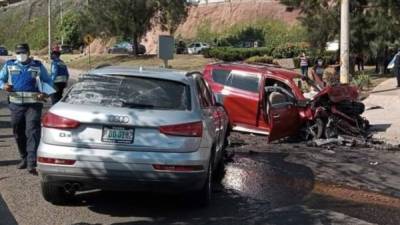 El accidente vial se produjo en el anillo periférico de Tegucigalpa.