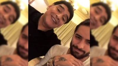 Maradona y Maluma (d). Foto Instagram