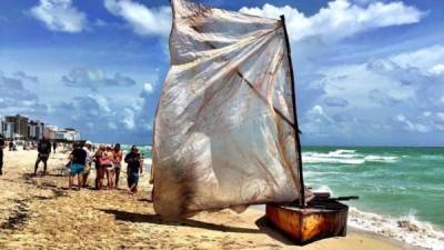 La política de 'pies secos, pies mojados' permitía a los cubanos que lograban pisar territorio norteamericano quedarse legalmente en ese país. Foto: Miami Herald.