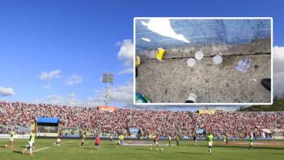 Un aficionado grabó las imágenes previo al partido Olimpia - Marathón.