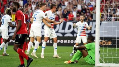 Estados Unidos se clasificó a cuartos de final de la Copa Oro goleando a Trinidad y Tobago. Foto AFP