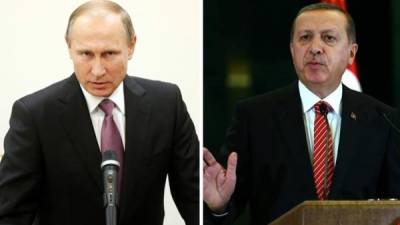 Los presidentes de Rusia y Turquía, Vladimir Putin y Recep Tayyip Erdoğan.
