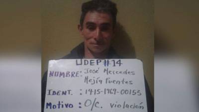 José Mercedes Mejía Fuentes fue detenido por las autoridades.