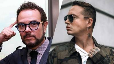 Collage de fotos de Aleks Syntek y J Balvin.