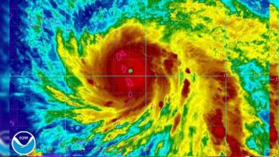 María se convierte en un huracán potencialmente catastrófico de categoría 5.Foto Centro Nacional de Huracanes EUA.