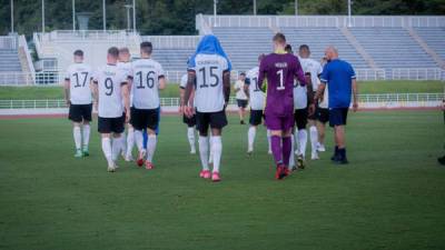 La selección alemana en el momento que se retiraba del juego ante Honduras. Foto Twitter @DFB_Team_ES.