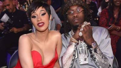 Cardi B y Offset en la reciente ceremonia de los premios MTV VMA's 2018.