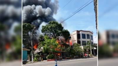 El incendio fue frente al bulevar 15 de Septiembre del barrio Independencia.