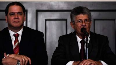 Luis Florido y el presidente de la Asamblea Nacional de Venezuela Henry Ramos Allup.