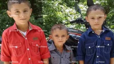 Fotografías en vida de los tres niños muertos en El Corpus, Choluteca.