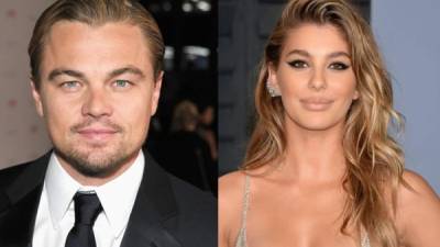 El actor Leonardo DiCaprio y la modelo Camila Morrone (d).// Fotos archivos.