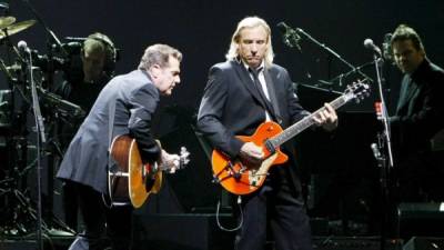 Los miembros del grupo de rock norteamericano The Eagles en concierto. EFE/Archivo