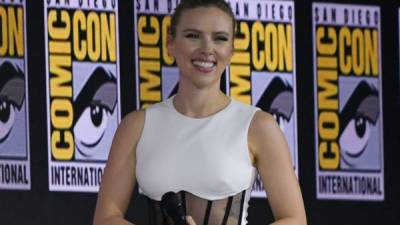 Scarlett Johansson durante la Comic Con 2019 en San Diego (EEUU). AFP.