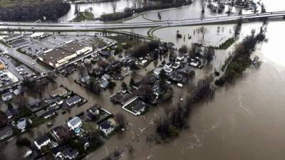 Fotografía facilitada por las Fuerzas Canadienses que muestra las inundaciones en la ciudad de Gatineau. EFE/Ejército canadiense