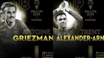 La revista France Football va revelando el orden en el que han quedado los 30 nominados al Balón de Oro 2019.