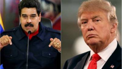 El presidente de Venezuela, Nicolás Maduro y su homólogo estadounidense, Donald Trump.