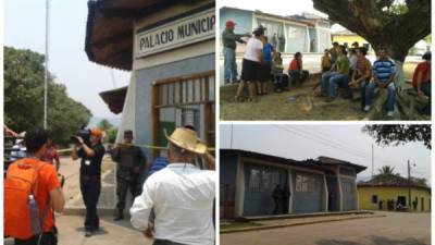 Ambiente en San Luis Comayagua tras quemarse la alcaldía el pasado sábado en la madrugada.