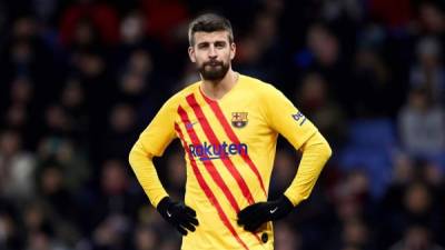 Gerard Piqué, durante el partido contra el Espanyol. Foto EFE