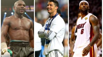 Mayweather Jr, Cristiano Ronaldo y LeBron James son los tres mejores pagados, según Forbes.