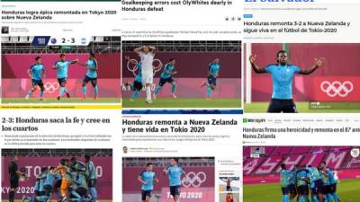 Los diarios en el mundo destacaron la épica remontada de Honduras ante Nueva Zelanda para sumar su primer tirunfo en los Juegos Olímpicos de Tokio-2020. La prensa neozelandesa arremete fuerte contra su selección.