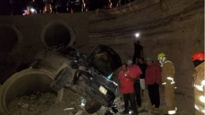 La falla habría sido causada por la filtración de aguas del río Marchala. Foto cortesía: Occidente al Día